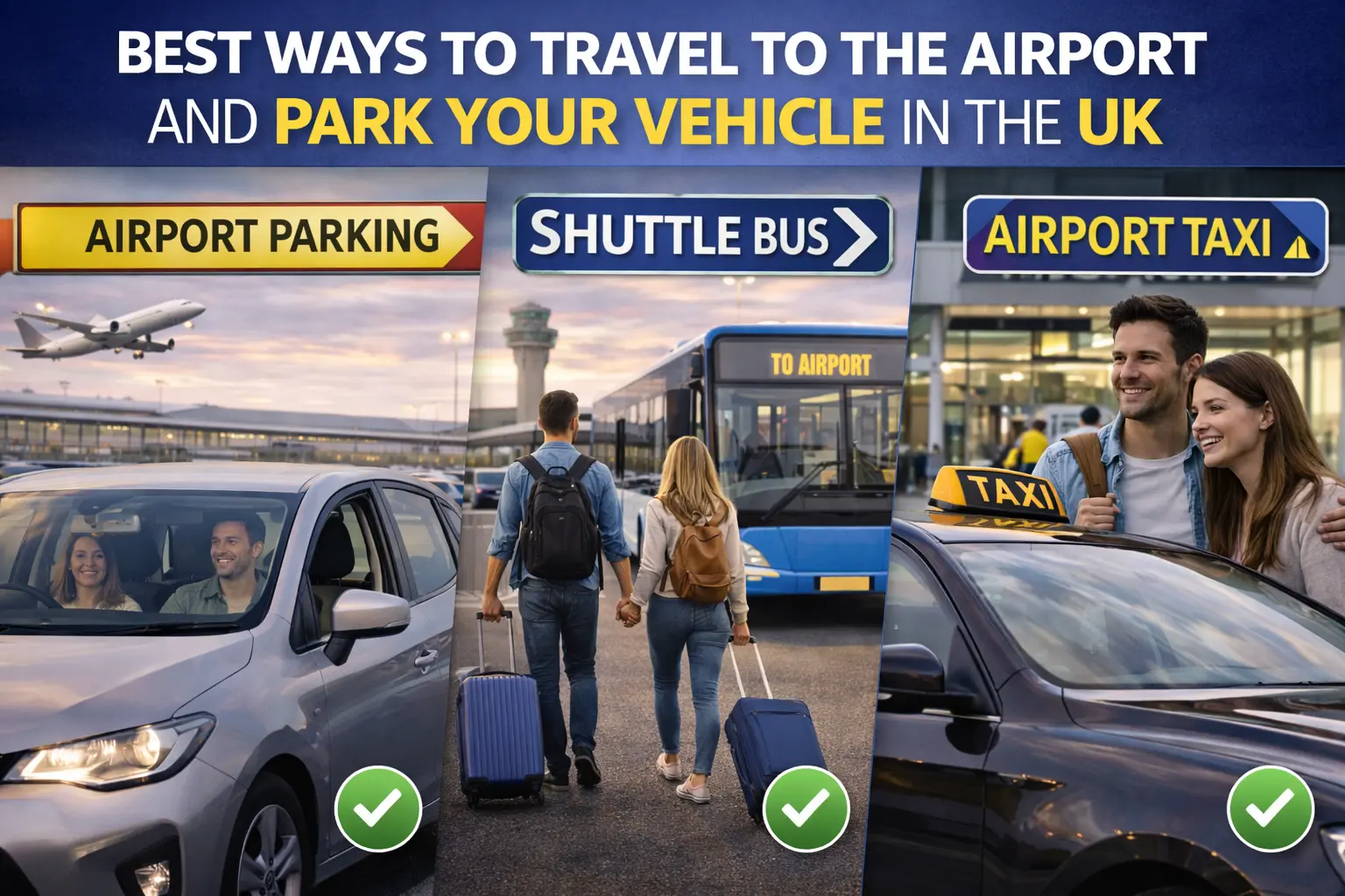 Best Ways to Travel to the Airport and Park Your Vehicle in the UK